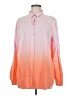 J.Jill Color Block Pink Long Sleeve Button-Down Shirt Size M - photo 1