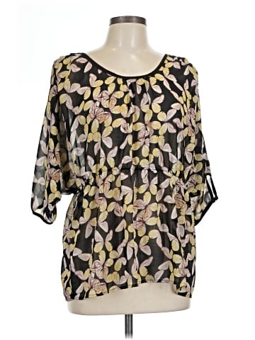Tulle 3/4 Sleeve Blouse (view 1)