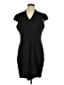 Julio Solid Black Casual Dress Size 10 - photo 1
