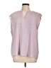 Joe Fresh Purple Short Sleeve Blouse Size L - photo 1