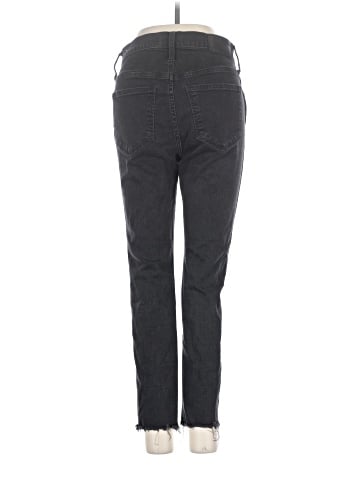 Madewell Petite 10" High-Rise Skinny Jeans in Berkeley Black: Button-Through Edition (view 2)