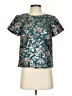 J.Crew Collection Teal Short Sleeve Blouse Size XXS - photo 1