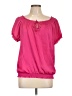 Cato 100% Polyester Pink Short Sleeve Blouse Size L - photo 1