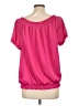 Cato 100% Polyester Pink Short Sleeve Blouse Size L - photo 2