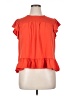 CeCe Solid Orange Short Sleeve Blouse Size XL - photo 1