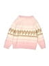 Deux Par Deux Print Pink Pullover Sweater Size 4 - photo 2