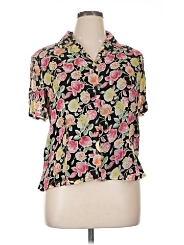 JM Collection Short Sleeve Blouse (view 1)