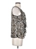 I.N. San Francisco 100% Polyester Silver Sleeveless Blouse Size S - photo 4