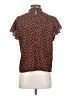 Unbranded 100% Polyester Polka Dots Brown Short Sleeve Blouse Size S - photo 2