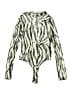 Collusion Animal Print Green Long Sleeve Blouse Size 10 - photo 1