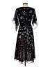 Max Studio Specialty Products 100% Polyester Floral Black Cocktail Dress Size S (estimated) - photo 2