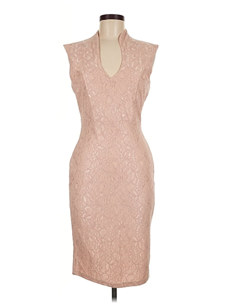 Pre-owned Almost Famous Cocktail Dress In Tan