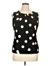 Calvin Klein Polka Dots Black Sleeveless Top Size XL - photo 1