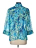 Joanna 100% Polyester Teal Blue 3/4 Sleeve Blouse Size L - photo 2