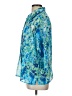 Joanna 100% Polyester Teal Blue 3/4 Sleeve Blouse Size L - photo 5
