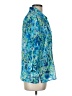 Joanna 100% Polyester Teal Blue 3/4 Sleeve Blouse Size L - photo 4