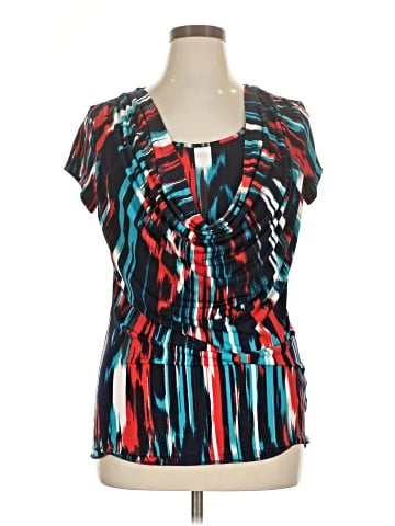 Anne Klein Short Sleeve Blouse (view 1)