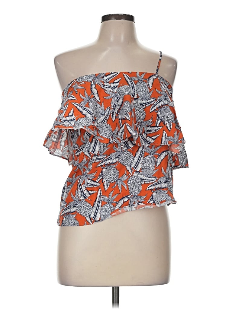 Pre-owned Hayden Sleeveless Blouse In Orange
