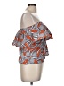 Hayden 100% Cotton Orange Sleeveless Blouse Size M - photo 4