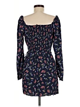 cotton maxi dresses for women Women's Far From Here Blue & Ivory Floral Print Cotton Maxi Dress | Size: S