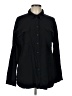 ASOS Design Solid Black Long Sleeve Button-Down Shirt Size 10 - photo 1