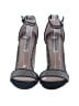 Steve Madden Houndstooth Gray Black Sandals Size 6 - photo 2