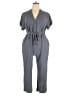 Anrabess Solid Gray Jumpsuit Size XL - photo 1