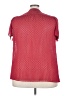 Lane Bryant 100% Polyester Red Short Sleeve Blouse Size 22 - 24 Plus - photo 2
