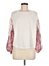 Blue Rain Ivory Long Sleeve Blouse Size M - photo 1
