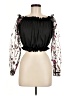 Shein Black 3/4 Sleeve Blouse Size 6 - photo 1
