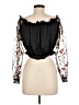Shein Black 3/4 Sleeve Blouse Size 6 - photo 2