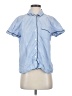 J.Crew 100% Cotton Blue Short Sleeve Button-Down Shirt Size XS - photo 1