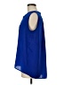 Pleione 100% Polyester Blue Sleeveless Blouse Size M - photo 6