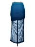 Shein Blue Casual Skirt Size 6 - photo 2