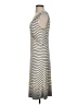 Tory Burch 100% Silk Chevron-herringbone Silver Cocktail Dress Size S - photo 5