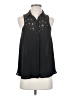 Astr 100% Polyester Black Sleeveless Blouse Size XS - photo 1