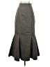 Lilly Brown 100% Polyester Solid Gray Formal Skirt Size 24 waist (estimated) - photo 1