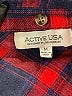 Active USA 100% Cotton Plaid Red Long Sleeve Button-Down Shirt Size M - photo 7
