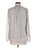 DR2 100% Polyester Polka Dots Gray Long Sleeve Blouse Size M - photo 2