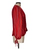 Warehouse 100% Polyester Red Long Sleeve Blouse Size 12 - photo 4