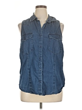 Faded Glory Sleeveless Button Down Shirt