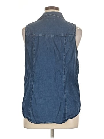 Faded Glory Sleeveless Button-Down Shirt (view 2)