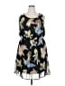Janette Plus Tropical Black Cocktail Dress Size 2X - photo 1