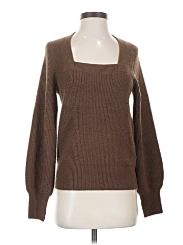 Madewell Melwood Square-Neck Pullover Sweater in Coziest Yarn (view 1)