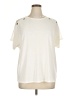 NY Collection Ivory Short Sleeve Top Size XL - photo 1