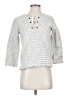 Madewell 100% Cotton Silver 3/4 Sleeve Top Size XXS - photo 1
