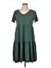 Unbranded Solid Green Casual Dress Size L - photo 1