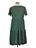 Unbranded Solid Green Casual Dress Size L - photo 2