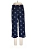 Calligraphie Print Blue Casual Pants Size 12 - photo 1