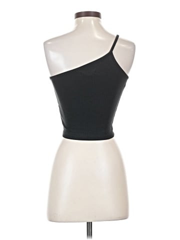 Madewell One-Shoulder Crop Tank in Sleekhold (view 2)